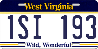 WV license plate 1SI193