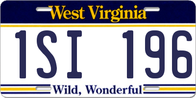WV license plate 1SI196