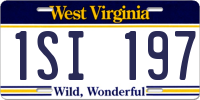 WV license plate 1SI197