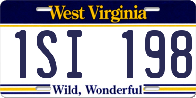 WV license plate 1SI198