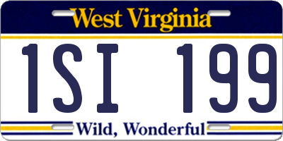 WV license plate 1SI199