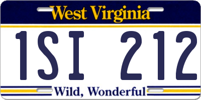 WV license plate 1SI212