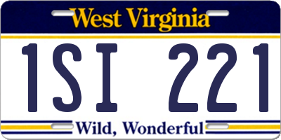 WV license plate 1SI221