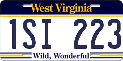 WV license plate 1SI223