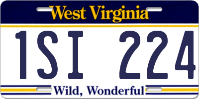 WV license plate 1SI224