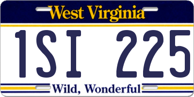 WV license plate 1SI225