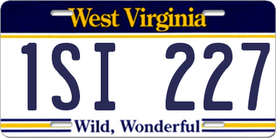 WV license plate 1SI227