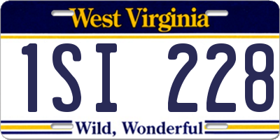 WV license plate 1SI228