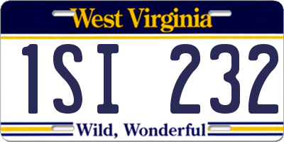 WV license plate 1SI232