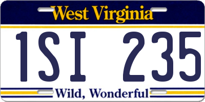WV license plate 1SI235