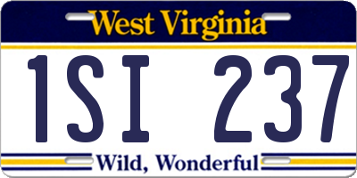 WV license plate 1SI237