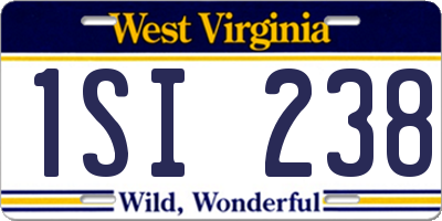 WV license plate 1SI238