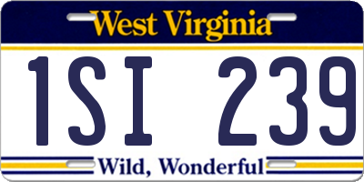 WV license plate 1SI239