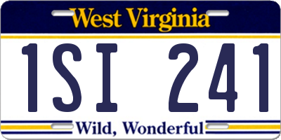 WV license plate 1SI241