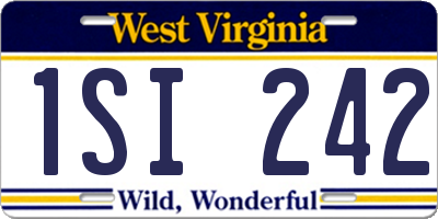 WV license plate 1SI242