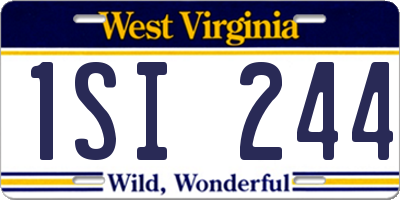 WV license plate 1SI244