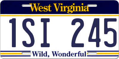 WV license plate 1SI245