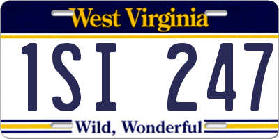 WV license plate 1SI247