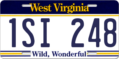 WV license plate 1SI248