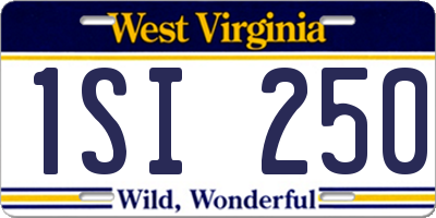 WV license plate 1SI250
