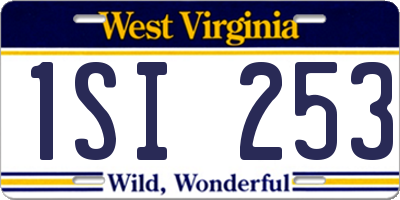 WV license plate 1SI253