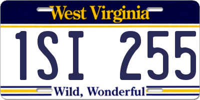 WV license plate 1SI255
