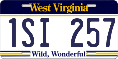 WV license plate 1SI257
