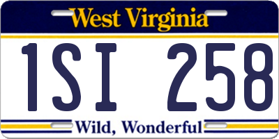WV license plate 1SI258