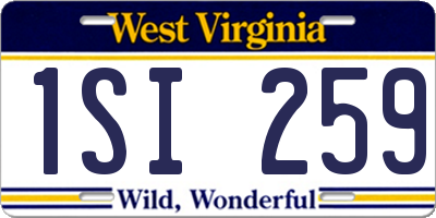 WV license plate 1SI259