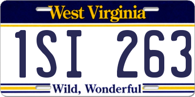 WV license plate 1SI263
