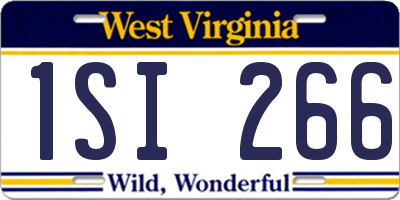 WV license plate 1SI266