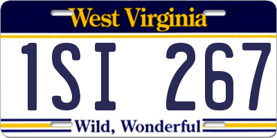 WV license plate 1SI267