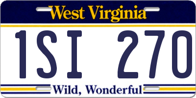 WV license plate 1SI270