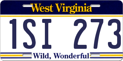 WV license plate 1SI273