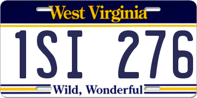 WV license plate 1SI276