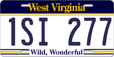 WV license plate 1SI277