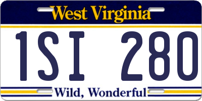 WV license plate 1SI280