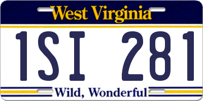WV license plate 1SI281