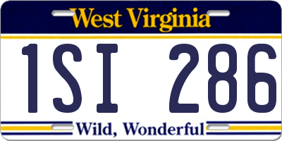 WV license plate 1SI286