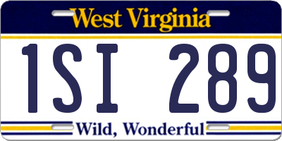 WV license plate 1SI289