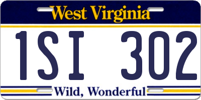 WV license plate 1SI302