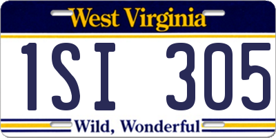 WV license plate 1SI305