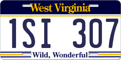 WV license plate 1SI307