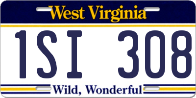 WV license plate 1SI308