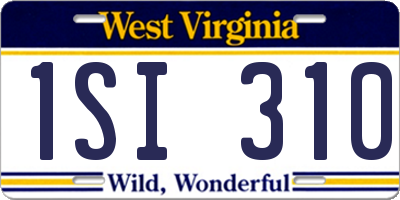 WV license plate 1SI310
