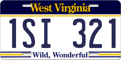 WV license plate 1SI321