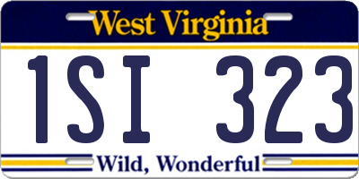 WV license plate 1SI323
