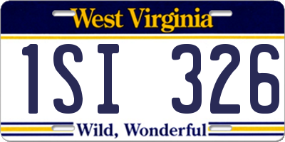 WV license plate 1SI326