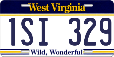 WV license plate 1SI329