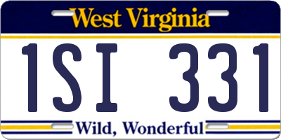 WV license plate 1SI331